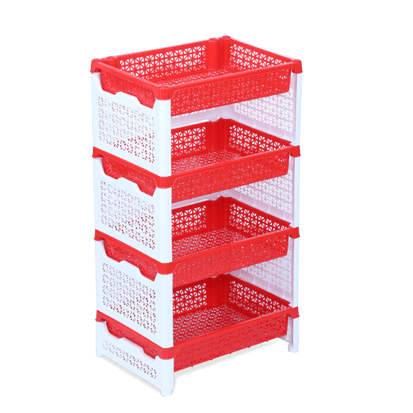 Lotus Fence Rack 4 Step Two Color Red