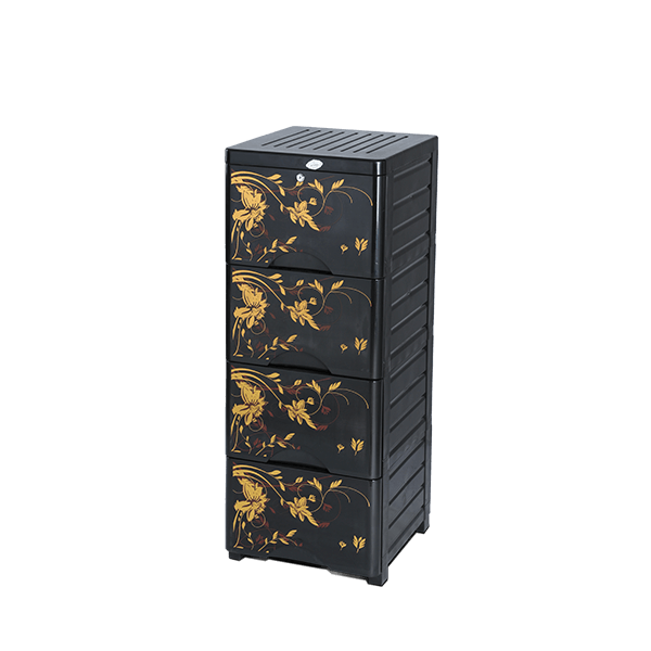 Single Wardrobe 4D KD Elegant Gold