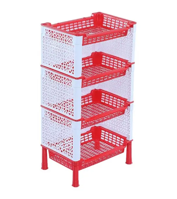 RFL Moushumi Rack 4 Step - Red & White
